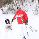 Follada en la estación de ski, con nevada dinas en la boca