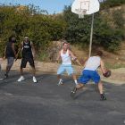 Follando después del partido de basket